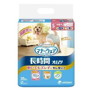 ユニ・チャーム マナーウェア 高齢犬用紙オムツS 30枚 4520699649152 ※2ケース 16個