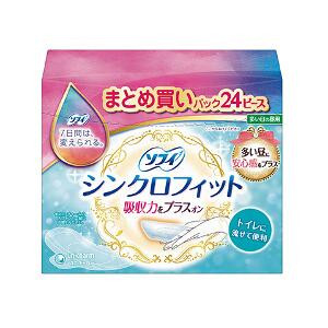 ユニ・チャーム ソフィ シンクロフィット 多い日の昼用 24コ入 4903111332311 ※3ケース 45個ロット