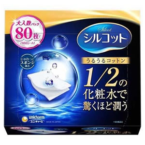 ユニ・チャーム シルコットうるうるコットン 80枚 4903111456789 ※18個ロット ※楽天 Amazon売価厳守!