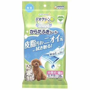 ユニ・チャーム デオクリーン からだふきシート小型犬・猫用無香 28枚 4520699641927 ※24個ロット ※楽天 Amazon売価厳守