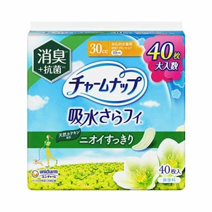 ユニ・チャーム チャームナップ 吸水さらフィ 消臭+抗菌 30cc 安心の少量用 23cm 40枚入 4903111600243 ※12個ロット