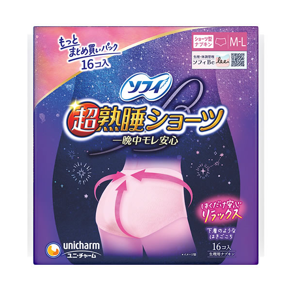 ユニ・チャーム ソフィ 超熟睡ショーツ MLサイズ 16コ入 4903111303304 ※8個ロット